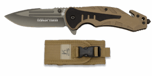 18318 - Couteau pliant K25 G10 coyote. Clip