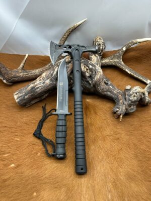Set Bushcraft: Couteau Bowie + Hachette Bushcraft Ref BS02