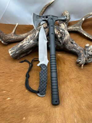 Set Bushcraft: Couteau Bowie + Hachette Bushcraft Ref BS01