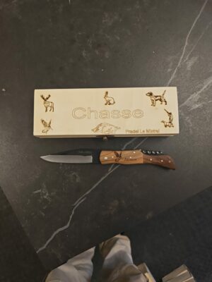 Coffret couteaux bécasse avec prénom stephane