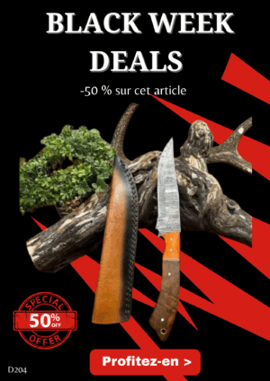 Opération BLACK WEEK -50% sur cet article Magnifique couteau Couteau lame en acier damas 256 couches ref D204