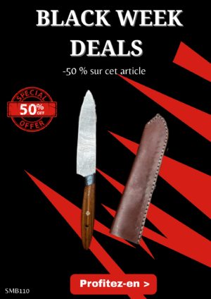 Opération BLACK WEEK -50% sur cet article Magnifique Bowie smoky Mountain Blades lame en acier Damas et manche en bois ref SMB110