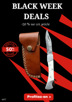 Opération BLACK WEEK -50% sur cet article Couteau vendetta lame damas ref VM2