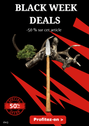 Opération BLACK WEEK -50% sur cet article CTD34 : LANCE de chasse, manche en bois avec lame damas 256 couches double tranchant_dm3