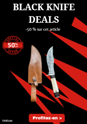 Bowie Smoky Mountain Blades lame en acier damas 256 couches manche en os ref SMB100