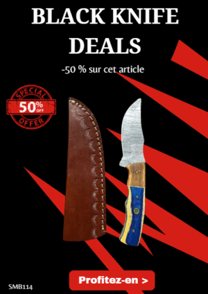 Opération BLACK WEEK -50% sur cet article Magnifique petit Bowie smoky Mountain Blades lame en acier Damas et manche en bois vendu dans sa boîte ref SMB114