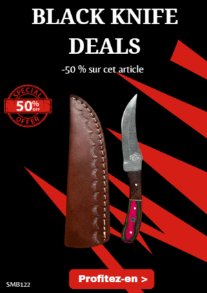 Opération BLACK WEEK -50% sur cet article Magnifique petit Couteau smoky Mountain Blades lame en acier Damas et manche en bois coloré mitre en noyer vendu dans sa boîte ref SMB122