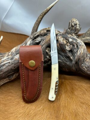 Magnifique Couteau de poche pliant Pradel, manche en OS ref OS01