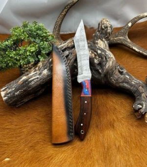 Magnifique couteau Couteau lame en acier damas 256 couches ref D201