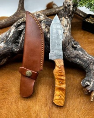 Couteau lame en acier Damas 256couches avec manche en bois __u3 D587