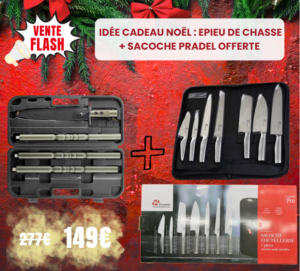 Epieu chasse manche démontable LAME DE 7 MM avec Sacoche Pradel EXCELLENCE Offerte, Livraison Mondiale Relais Gratuite ref E7MM