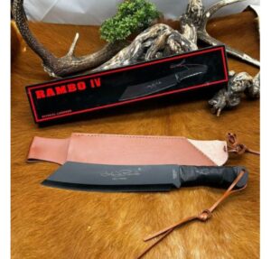 Couteau de collection Rambo 4 machette avec étui en cuir