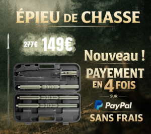 Epieu chasse manche démontable LAME DE 7 MM avec Possibilité de payer en 4 fois sans frais, ref E7MM