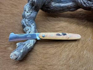 Couteau type : Greffoir manche en Bois gravé