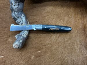 Couteau type : Greffoir manche en Corne (Gravure Prénom Offerte) ref G2523