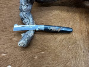 Couteau type : Greffoir manche en Corne (Gravure Prénom Offerte) ref G2524