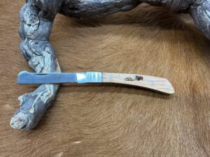 Couteau type : Greffoir manche en Bois Gravé (Gravure Prénom Offerte) ref G2532