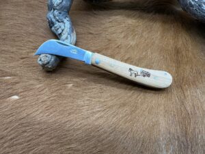 Couteau type : Serpette manche en Bois Gravé (Gravure Prénom Offerte) ref SP2507