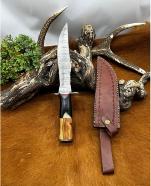 Magnifique couteau lame en acier damas 256 couches de chez RITE EDGE ref B227