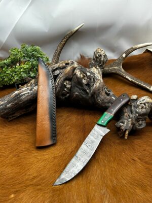 Magnifique couteau Couteau lame en acier damas 256 couches ref D09