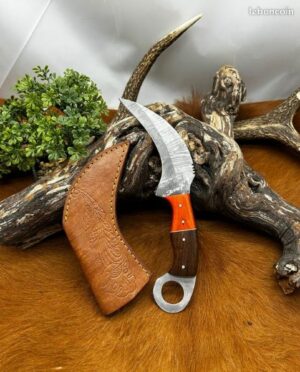 Pour collectionneur Couteau Lame Acier DAMAS 256couches Réf K17