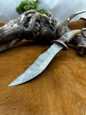 Magnifique couteau lame acier damas ref B175