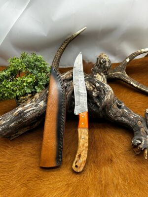 Magnifique couteau Couteau lame en acier damas 256 couches ref D203