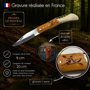 Couteau de poche Pradel le Mistral avec gravure CANOE C1103OCanoe