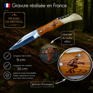 Couteau de poche Pradel le Mistral avec gravure PETANQUE C1103OPetanque