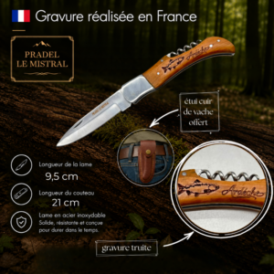 Couteau de poche Pradel le Mistral avec TRUITE C1102truite