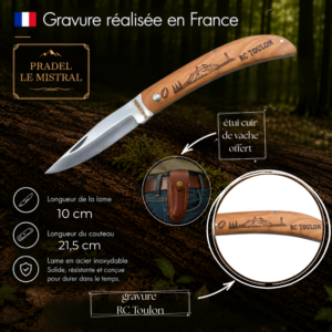 Couteau de poche Pradel le Mistral avec RC TOULON C1004RC Toulon