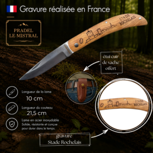 Couteau de poche Pradel le Mistral avec STADE ROCHELAIS C1004Stade Rochelais