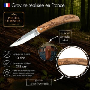 Couteau de poche Pradel le Mistral avec AVIRON BAYONNAIS C1004Aviron bayonnais