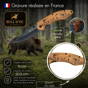 Couteau de poche BULL D'OC avec BECASSE CAB2Becasse