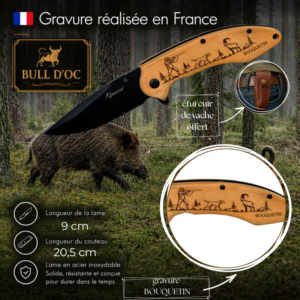 Couteau de poche BULL D'OC avec BOUQUETIN CAB2Bouquetin