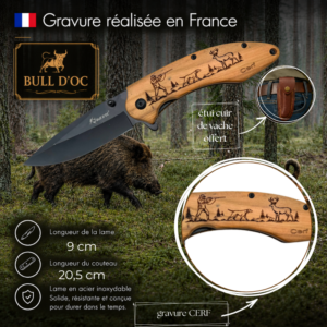 Couteau de poche BULL D'OC avec CERF CAB2Cerf