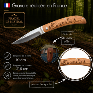 Couteau de poche Padel le Mistral avec BOUQUETIN C1004Bouquetin