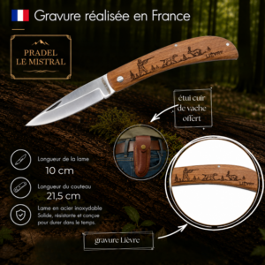 Couteau de poche Padel le Mistral avec LIEVRE C1004Lièvre