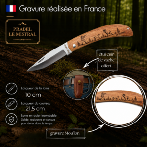Couteau de poche Padel le Mistral avec MOUFLON C1004Mouflon