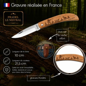 Couteau de poche Padel le Mistral avec PERDRIX C1004Perdrix